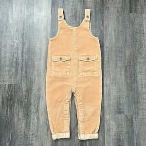 Art Class Tan Corduroy Kids Overalls